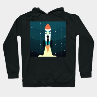 Retro futuristic rocket Hoodie